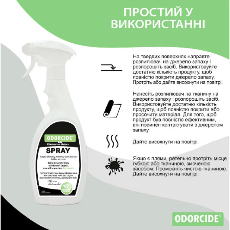 Нейтралізатор запаху органіки ODORCIDE® Fresh Scent Spray 500 ml
