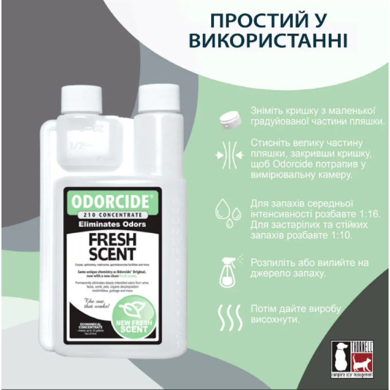 Нейтралізатор запаху органіки, концентрат ODORCIDE® Fresh Scent  474ml